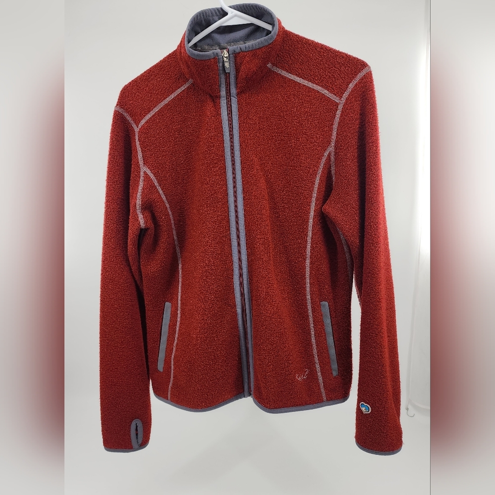 Kuhl - Born in the Mountains Alpaca Women' Fleece Full Zip Jacket in Burgundy - Picture 9 of 9